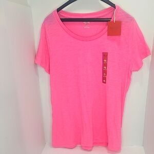 Mossimo Supply Co Pink Relaxed Short Sleeve T-Shirt, Size XXL